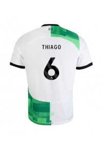 Liverpool Thiago Alcantara #6 Jalkapallovaatteet Vieraspaita 2023-24 Lyhythihainen